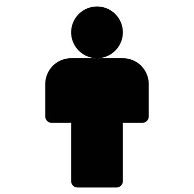 İnsan düz simgesi, vektör illüstrasyonu