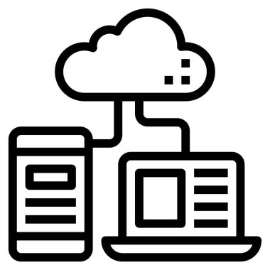 Web için bulut simgesi, vektör illüstrasyonu 