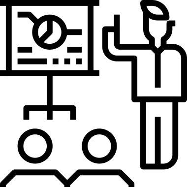 Web, vektör illüstrasyonu için sunum simgesi 