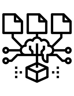 öğrenme sistemi düz simgesi, vektör illüstrasyonu