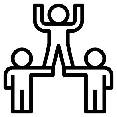 Web, vektör illüstrasyonu için takım konsepti simgesi