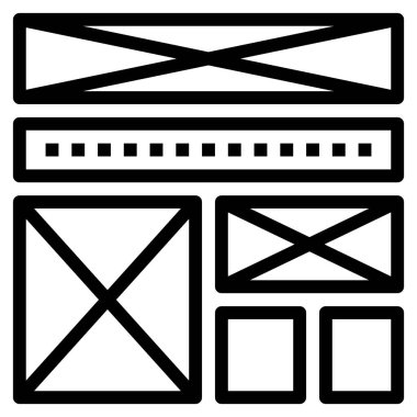 Web, vektör illüstrasyonu için yerleşim simgesi