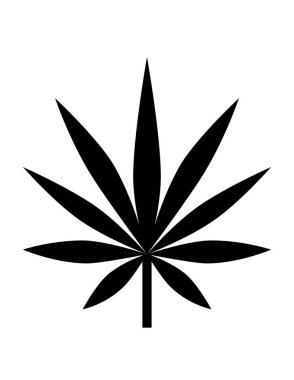 Kenevir marihuanasının vektör çizimi, çiçek ilacı