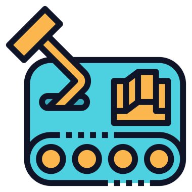 mini düz simge, vektör illüstrasyonu