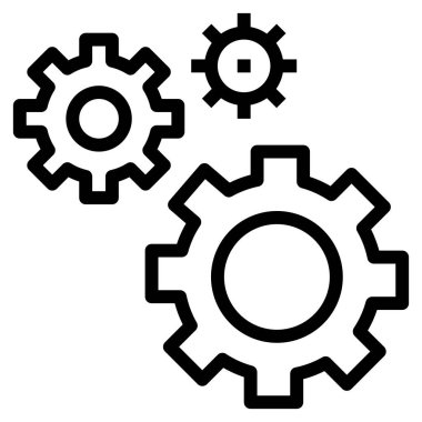 dişli vektör çizgisi simgesi