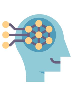 İnsan kafası şeklinde bir beyin.