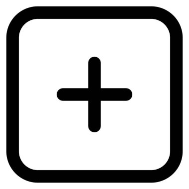 Artı düz simge, vektör illüstrasyonu