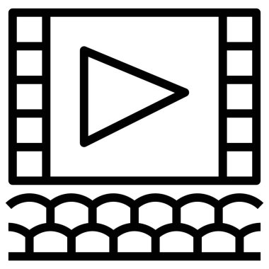 watching icon for web, vector illustration