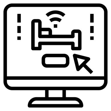 bilgisayar düz simgesi, vektör illüstrasyonu 