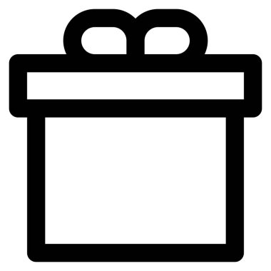 Web için hediye simgesi, vektör illüstrasyonu