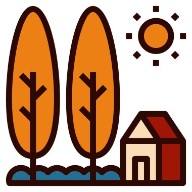 Web için bahçe simgesi, vektör illüstrasyonu