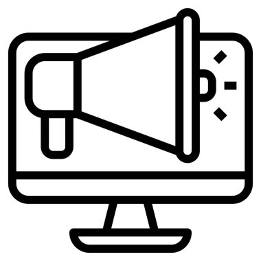 Web için bilgisayar simgesi, vektör illüstrasyonu     