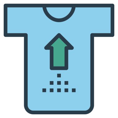 oyuncu gömleği düz simgesi, vektör illüstrasyonu   