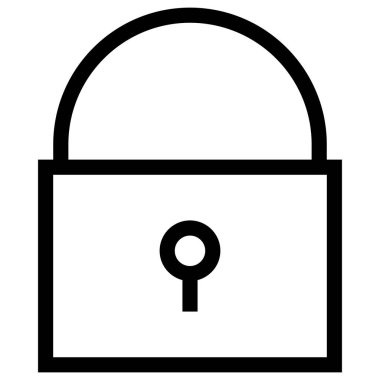 Web için kilit simgesi, vektör illüstrasyonu 