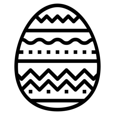 Paskalya yumurtası ikonu vektör çizimi tasarımı