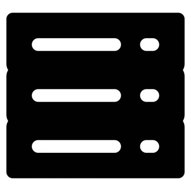 Web için veritabanı simgesi, vektör illüstrasyonu