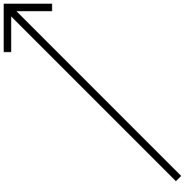 ok düz simgesi, vektör illüstrasyonu