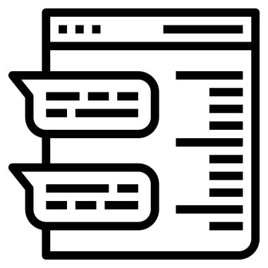 bloglar düz simge, vektör illüstrasyonu