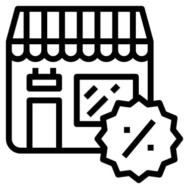 Web, vektör illüstrasyonu için indirim simgesi