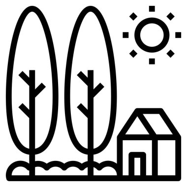 Web için bahçe simgesi, vektör illüstrasyonu