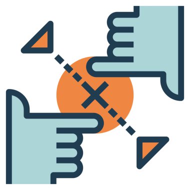 Web için odak simgesi, vektör illüstrasyonu