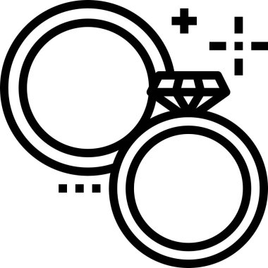 Alyans simgesi, vektör 