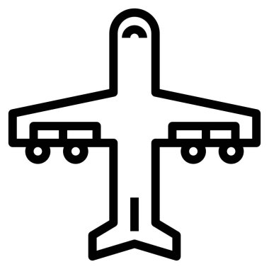 Web için uçak simgesi, vektör illüstrasyonu