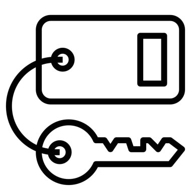 Web için anahtar simgesi, vektör illüstrasyonu 