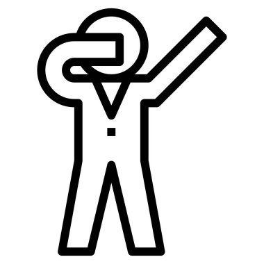 Web için insan simgesi, vektör illüstrasyonu 