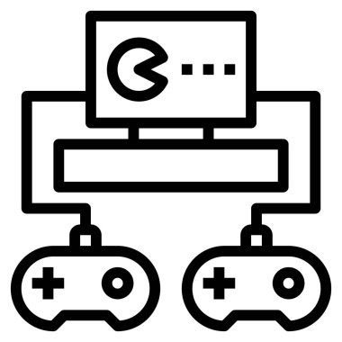 Web, vektör illüstrasyonu için video simgesi