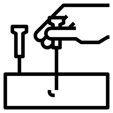 akupunktur düz simgesi, vektör illüstrasyonu