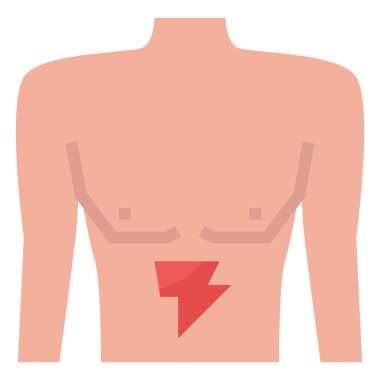 Web sitesi, uygulama, sunum, broşür vs. için mide modern konsept ui / ux simgesi.