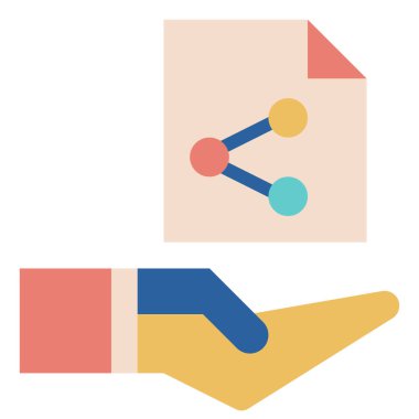 dosya düz simgesi, vektör illüstrasyonu