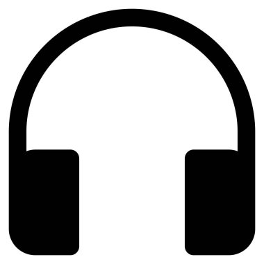 Web, vektör illüstrasyonu için kulaklık simgesi 