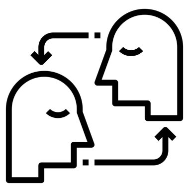 İnsan kaynakları yönetim çizgisi vektör simgesi.