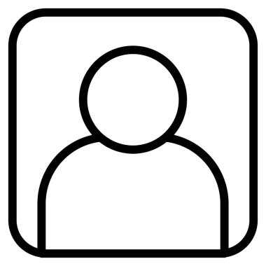 Erkek baş simgesi, insan yüzü avatar, vektör 