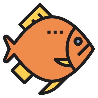 ağ için balık simgesi, vektör illüstrasyonu