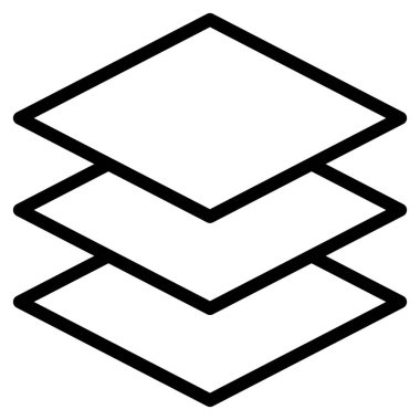 Web için katman simgesi, vektör illüstrasyonu 