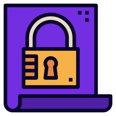 Beyaz arkaplanda kilit simgesi. vektör illüstrasyonu