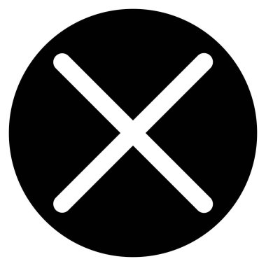 düz simge, vektör illüstrasyonunu iptal et 