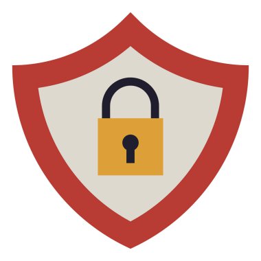 Web için güvenlik simgesi, vektör illüstrasyonu