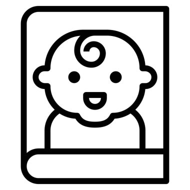 çocuklar düz simge, vektör illüstrasyonu