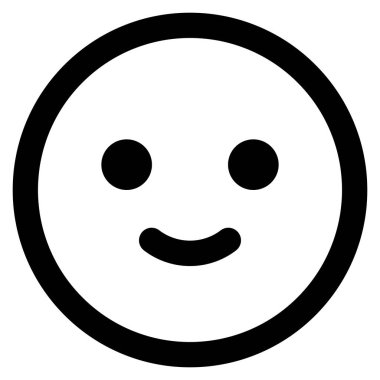 Gülümseme düz simgesi, vektör illüstrasyonu