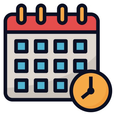 tarih simgesi, vektör illüstrasyonu  