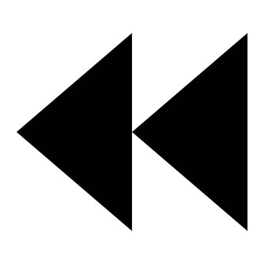 geri düz simge, vektör illüstrasyonu