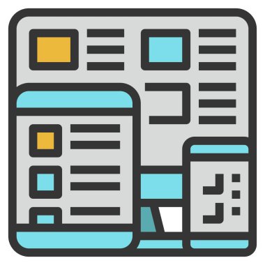 Web sitesi vektör simgesi, İnternet sayfası optimizasyonu