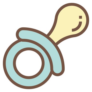 pacifier icon for web, vector illustration 