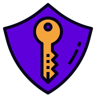 anahtar simgesi, vektör illüstrasyonu  