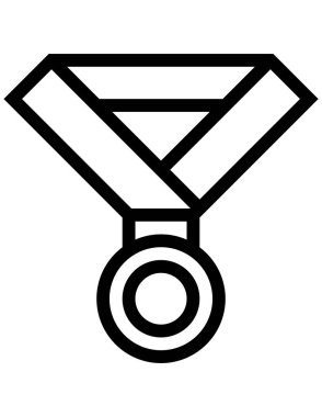 Ödül madalyası, vektör illüstrasyonu