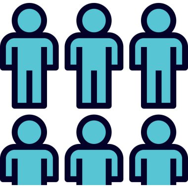 Web, vektör illüstrasyonu için takım konsepti simgesi